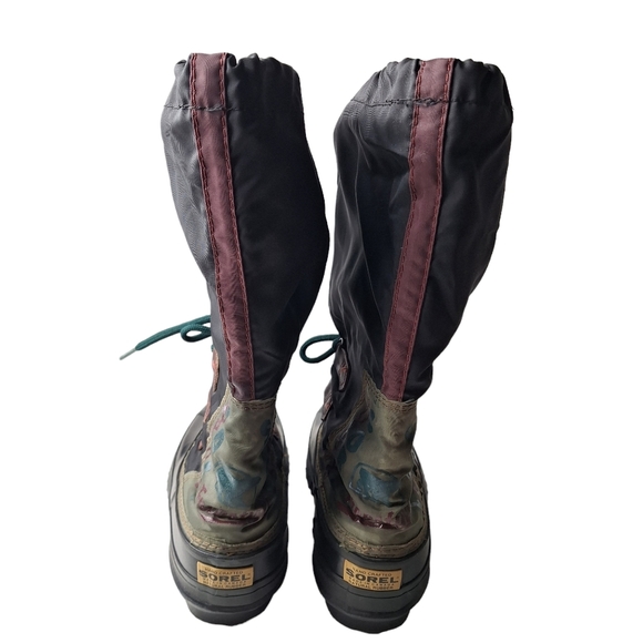 Vintage Sorel‎ Women Tall Freestyle Nylon Rubber Winter Lined Snow Boots Size 7 - Picture 8 of 16